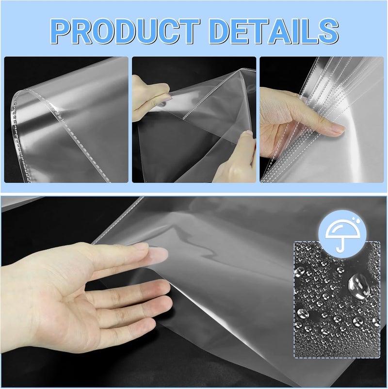 VOKOY 30 Pack No Holes Sheet Protectors, 8.5" x 11", Letter Size Heavy Duty Clear View Page Sleeves Protectors, Clear Paper Document Artwork Protectors - Image 4